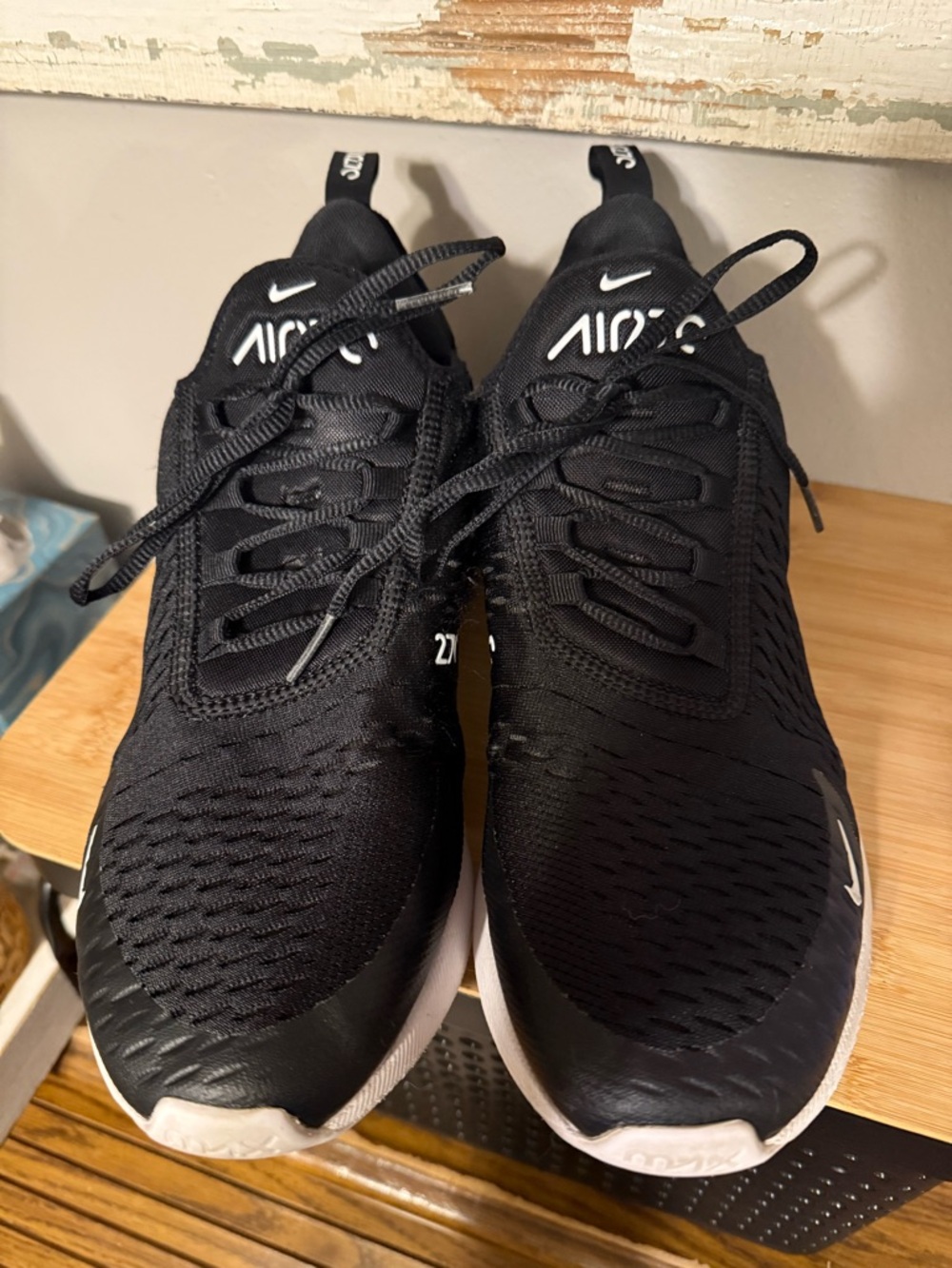 Nike Air Max 270 AH6789-100 Women's White/Black Running Sneaker Shoes JN714 - Picture 4 of 9